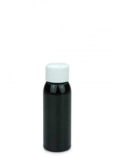 PET fľaša RIGOLETTO 60 ml čierna so skrutkovacím uzáverom 24/410