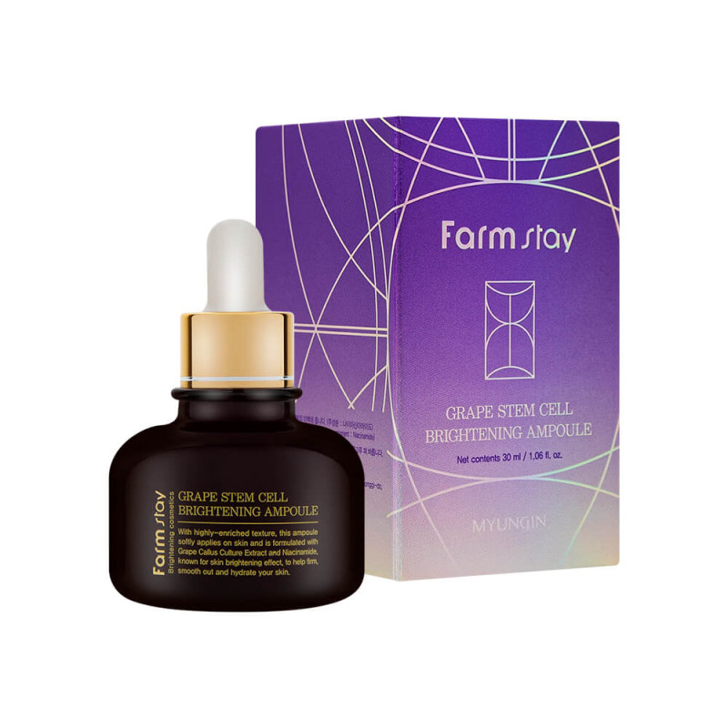 FARMSTAY Rozjasňujúca ampulka s kmeňovými bunkami hrozna, 30 ml